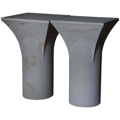 Pair of "Ravissant" Sireu Stone Side Tables by Frederic Saulou 8