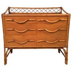 Bamboo Chest of Drawers, France, circa 1950