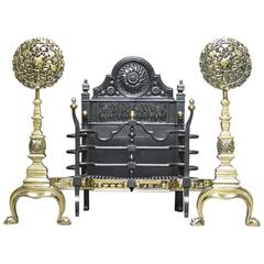 Large Early 20th Century Arts & Crafts Dog Grate 7