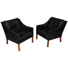 Pair of Børge Mogensen Lounge Chairs