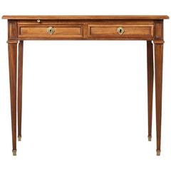 Petite Louis XVI Style Leather Top Desk or Writing Table Petite Louis XVI Style Leather Top Desk or Writing Table