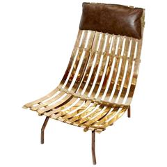 Solid Brass Slipper Chair