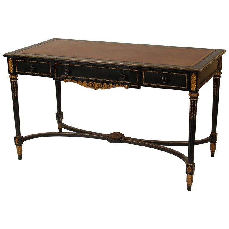 Louis XVI Style Leather Top Desk at 1stDibs