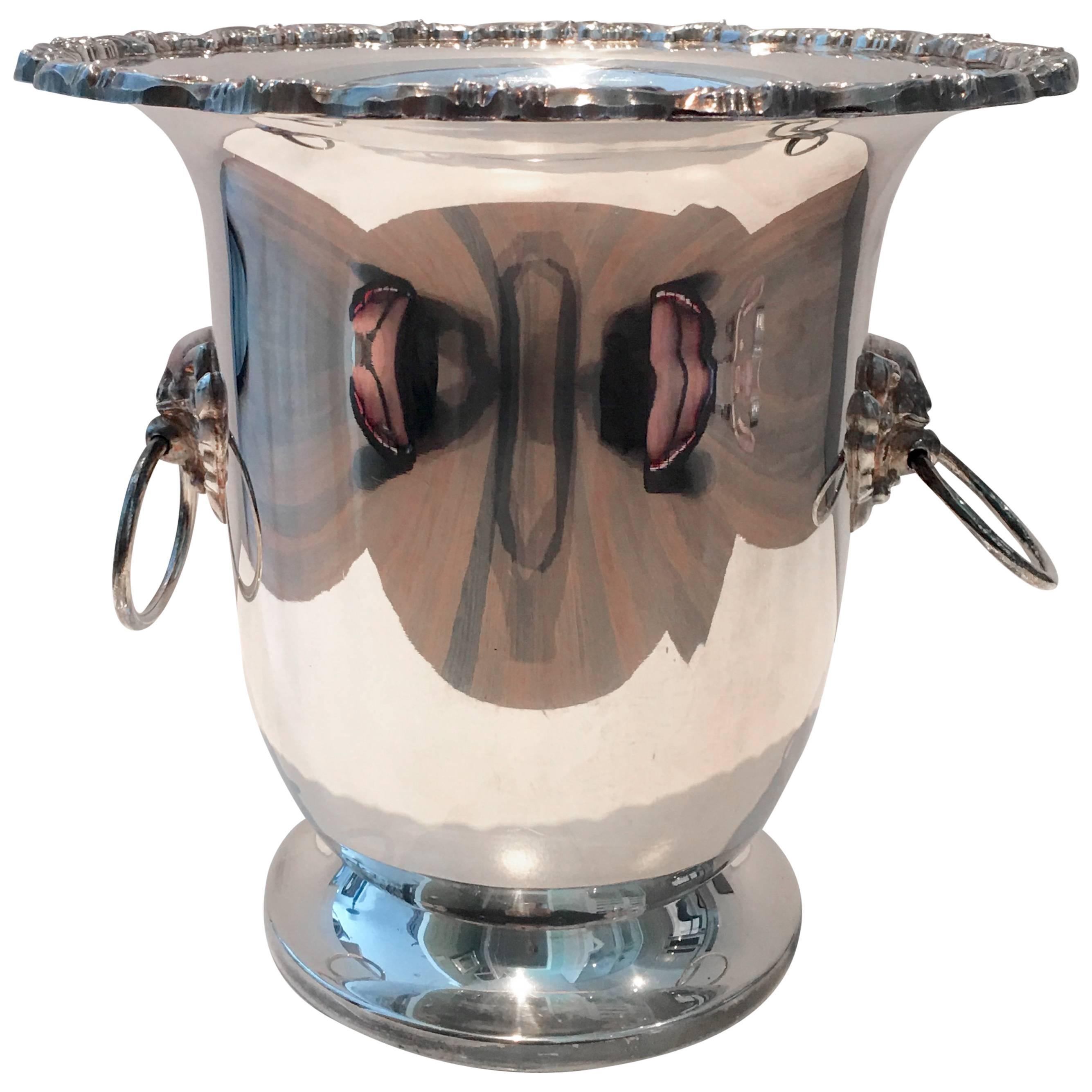 Silver Lion Head Door Knocker Champagne Bucket