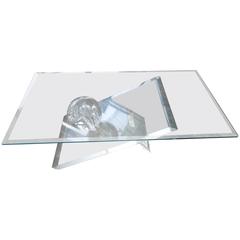 Brilliant 1970s Modern Lucite Sphere Coffee Table
