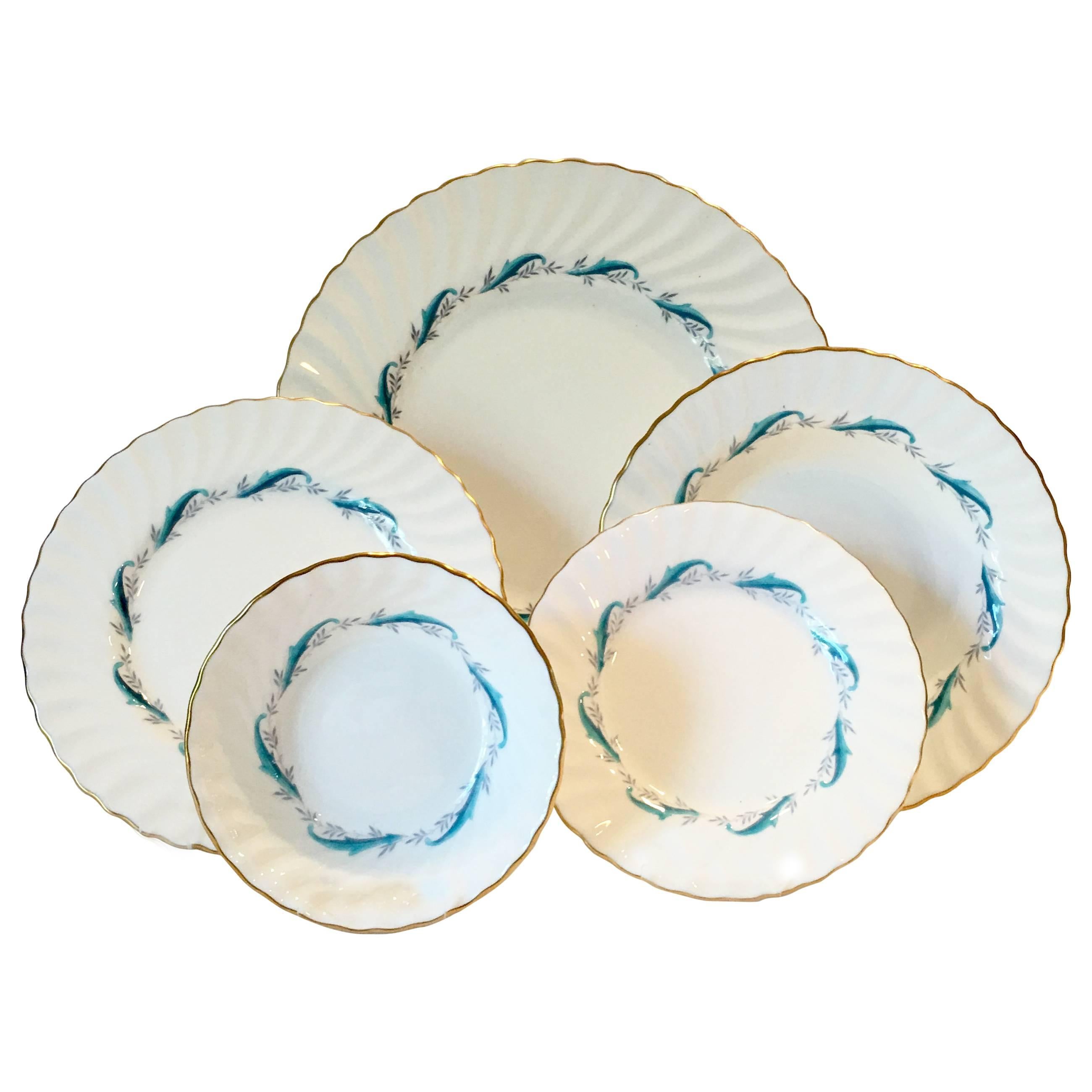 60'S English Bone China Dinnerware "Downing" By, Minton S/45 For Sale