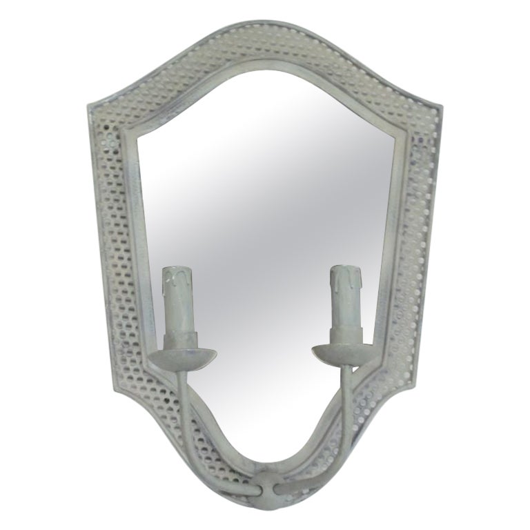 1 French Mid-Century Modern Neoclassical Mirror Sconce / Girandole, M. Mategot