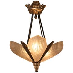 Antique French Art Deco Chandelier
