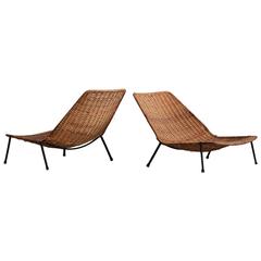 Woven Wicker Pool Chairs at 1stDibs