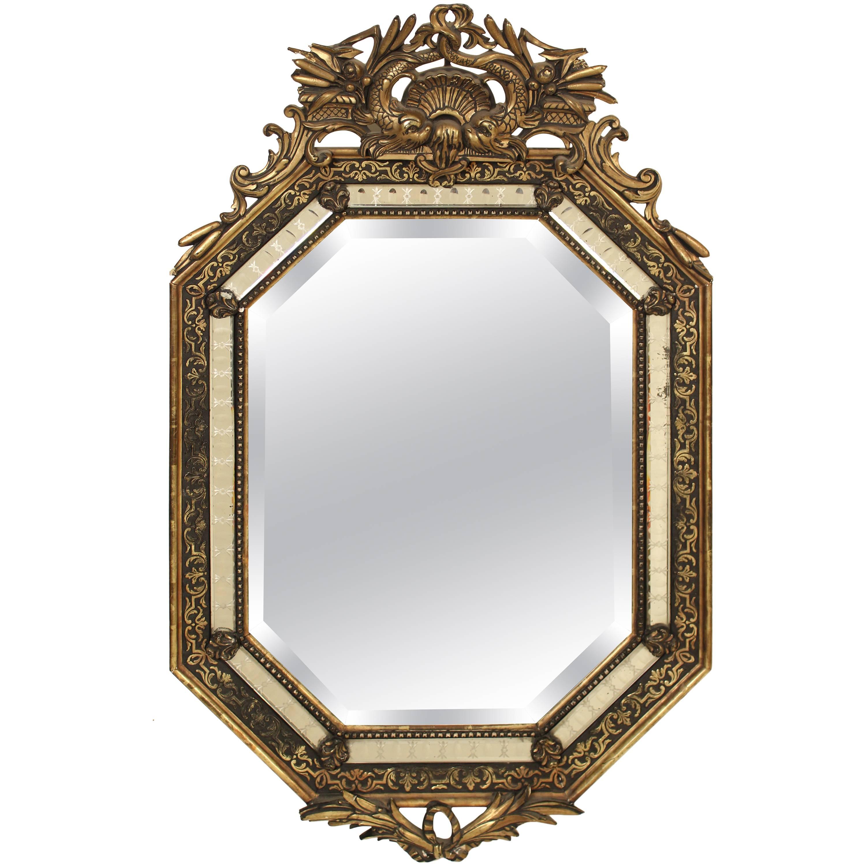 Napoleon III Style Giltwood Mirror