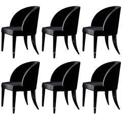 Set of Six Italian Sabre Lui Dining Chairs by Dom Edizioni 12