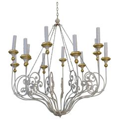 Twelve-Arm Rivoli Chandelier by Niermann Weeks