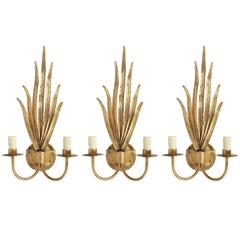 1960 Set of Three Sconces by Maison FlorArt 9
