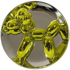 Assiette pour chien jaune ballon de Jeff Koons, vers 2015, France