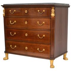 Very Fine Late Gustavian Mahogny Commode by Isac Löfgren