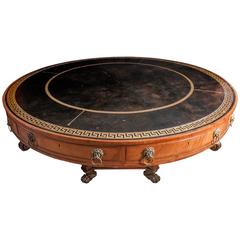 Rare and Large-Scale Regency Period Revolving Library Table
