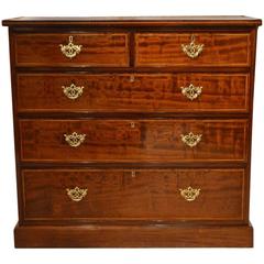 Beautiful Mahogany Inlaid Edwardian Period Chest of Drawers
