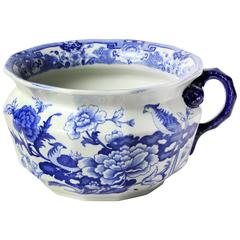 Mason Ironstone Blue Pheasant Chamber Pot