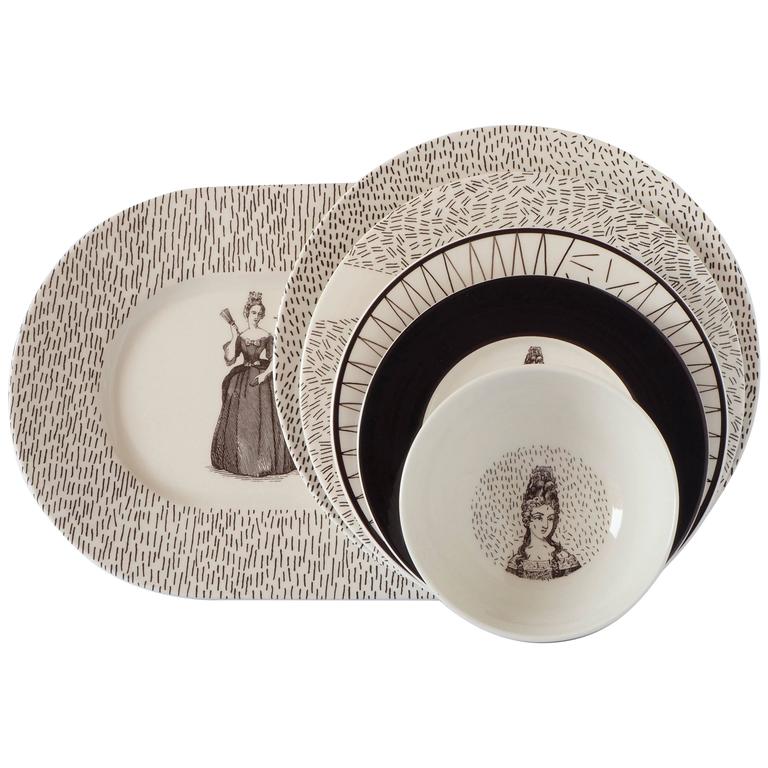 Set of Six Plates Novissa Tableware Designed by Chiara Andreatti for