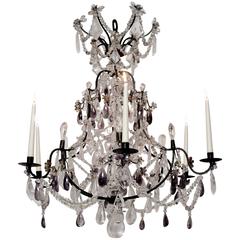 Rock Crystal Chandelier, 19th Century