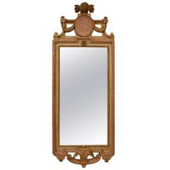 Fine Gustavian Giltwood Mirror Signed Johan Åkerblad, Stockholm