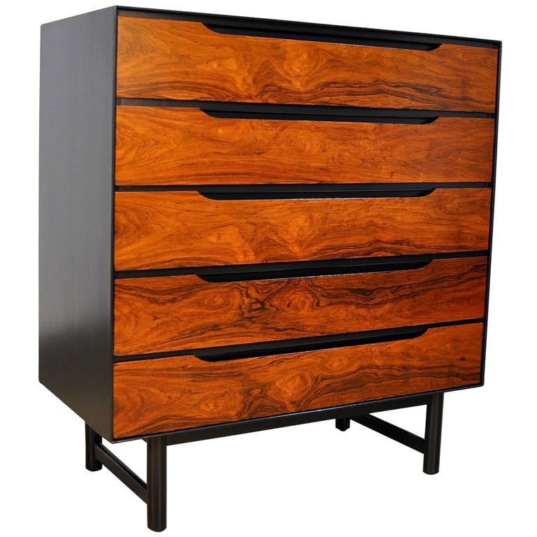 Mid Century Modern Rosewood Ebonized Highboy Dresser Usa 1960s At Mid Century Modern Rosewood Ebonized Highboy Dresser Usa 1960s For