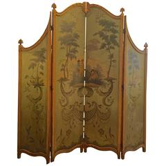 Magnificent 19th Century French Four-Panel Screen