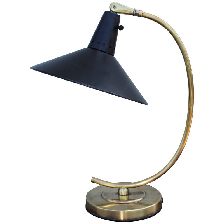 Stunning Brass Desk Lamp at 1stdibs