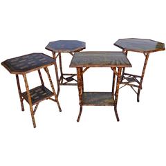 Bamboo Tables with Decoupage