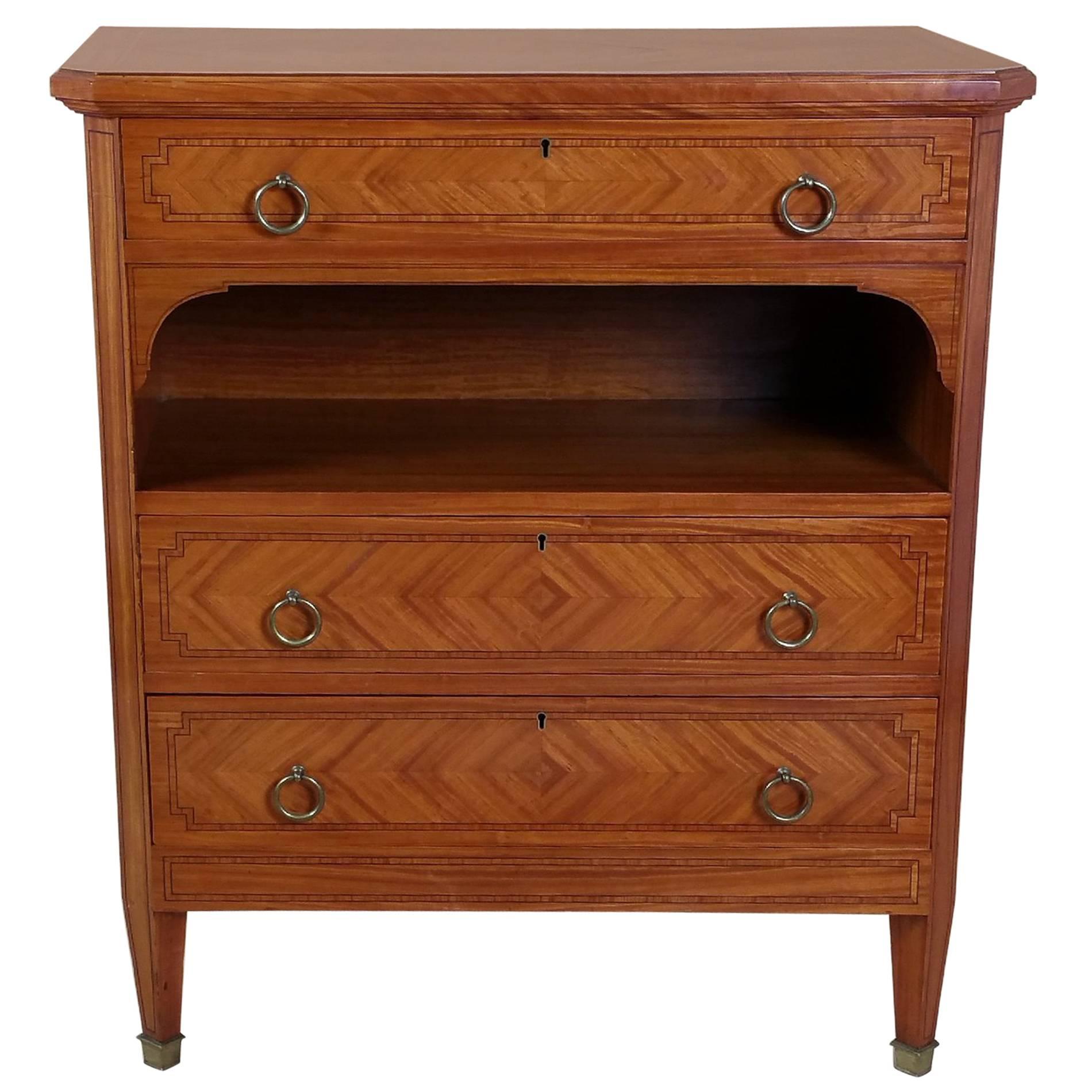 Edwardian Satinwood Side Cabinet