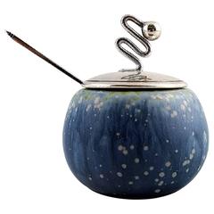 Carl Halier for Royal Copenhagen, G. Jensen, F. Hingelberg: Jam Jar in Stoneware