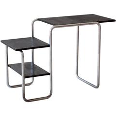 Antique Bauhaus Tubular Steel Typewriter Table by Marcel Breuer, Thonet, 1928