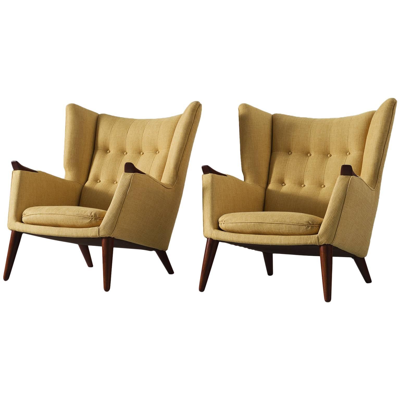 Kurt Østervig Pair of Yellow Lounge Chairs