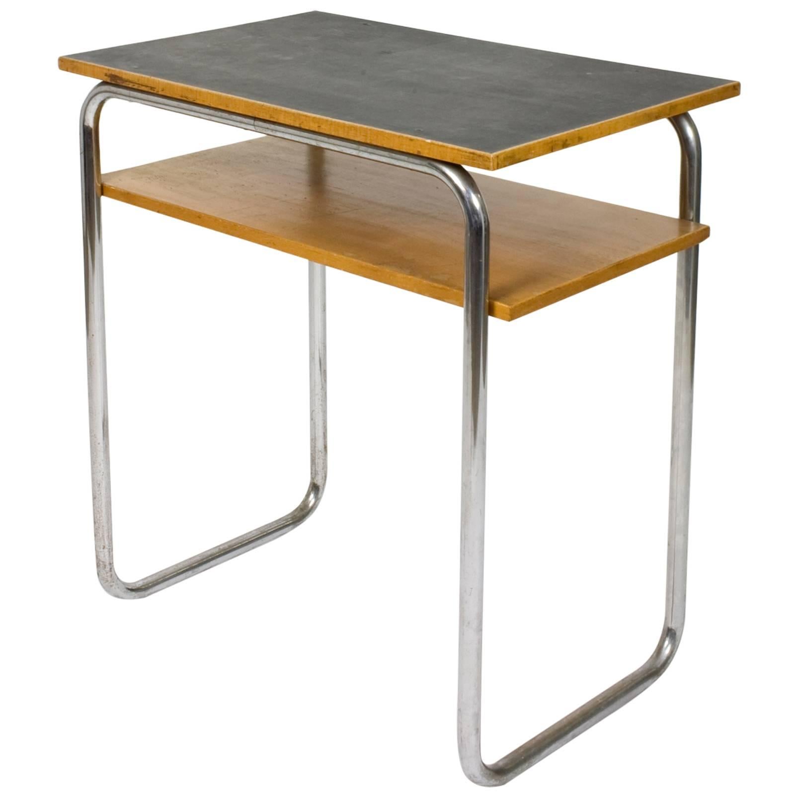1930s Bauhaus Marcel Breuer Console Table Black Linoleum For Sale