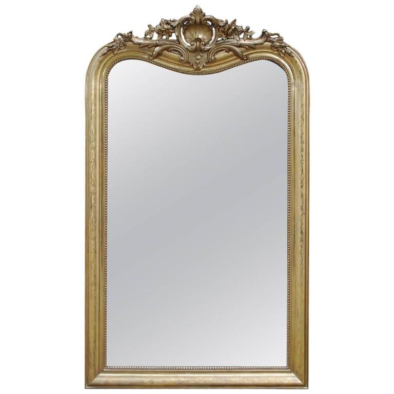 19th Century Large Gold Gilded Mirror For At 1stdibs 19th Century Large Gold Gilded Mirror
