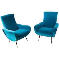 Vintage Pair of Armchairs, Italy, circa 1950