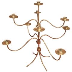 Josef Frank Nine-Arm Brass Candelabra