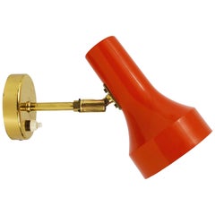 Up to 20 Identical Orange Mid-Century Brass Sconces, Germany, 1960s