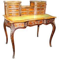 Fine French 19th Century Inlaid Bonheur du Jour Desk