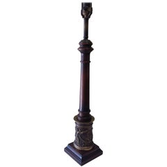 Frederick Cooper Neoclassical Table Lamp, Wood and Bronze