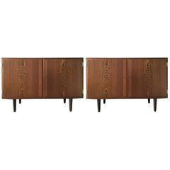 Pair of 1960s African Rosewood Danish Cabinets by Paul Hundevad