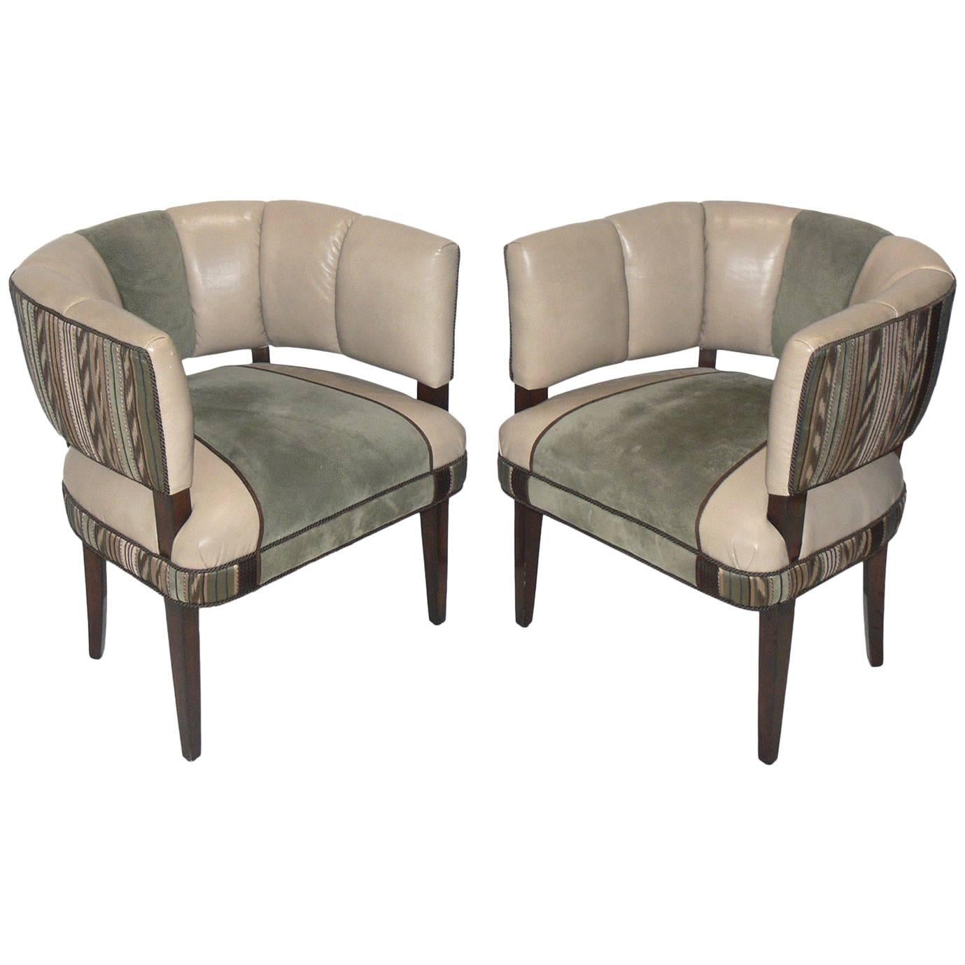 Pair of Curvaceous Chairs Designed by Gilbert Rohde