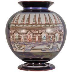 Monumental Guido Andlovitz "Monza" Vase with Architectural Decoration