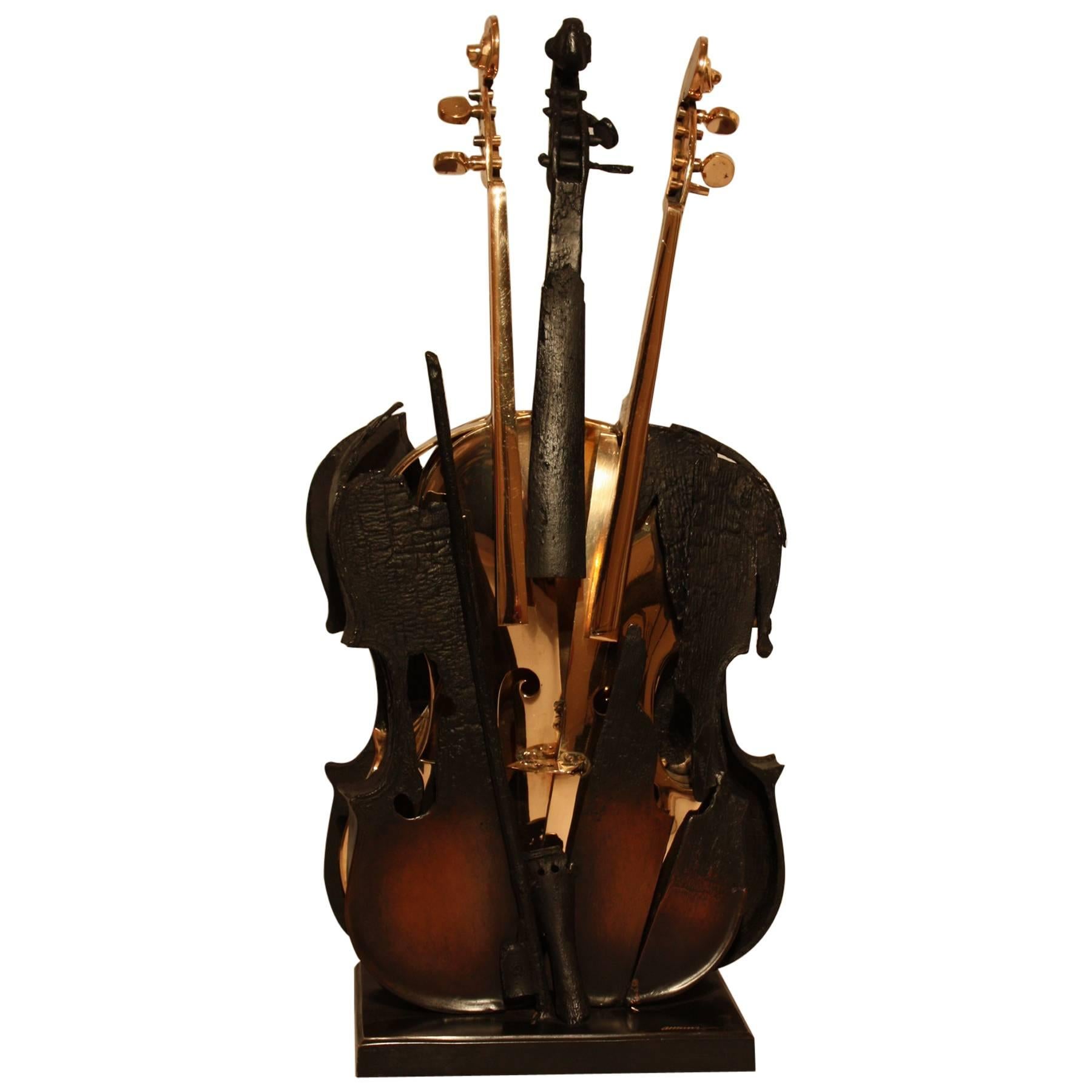 Arman Bronze Violin "Fenice, " 2004