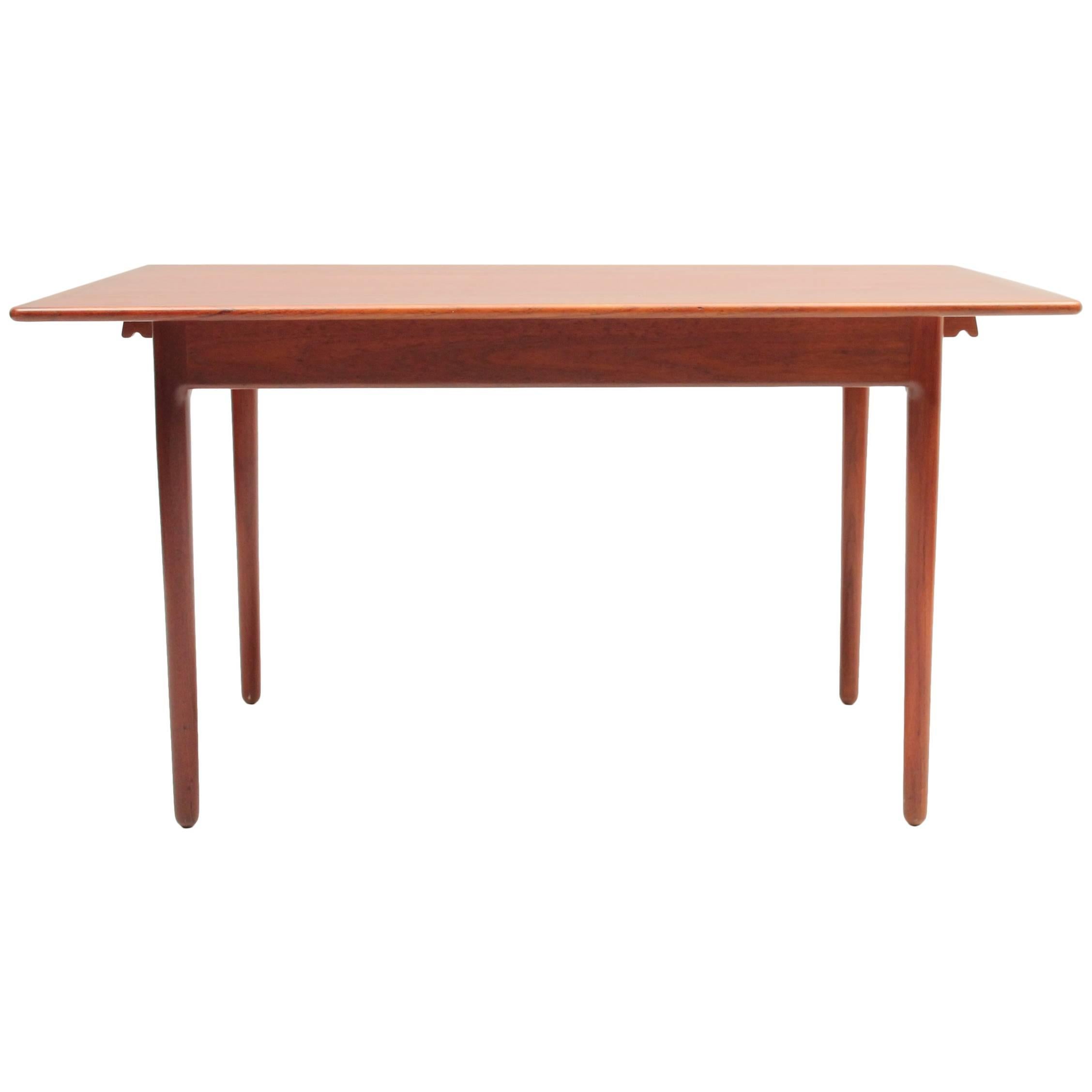 Solid Teak Table or Desk by Ib Kofod Larsen for Christiansen & Larsen For Sale