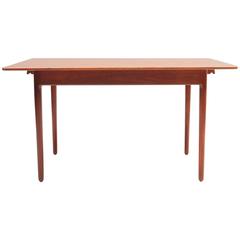 Solid Teak Table or Desk by Ib Kofod Larsen for Christiansen & Larsen