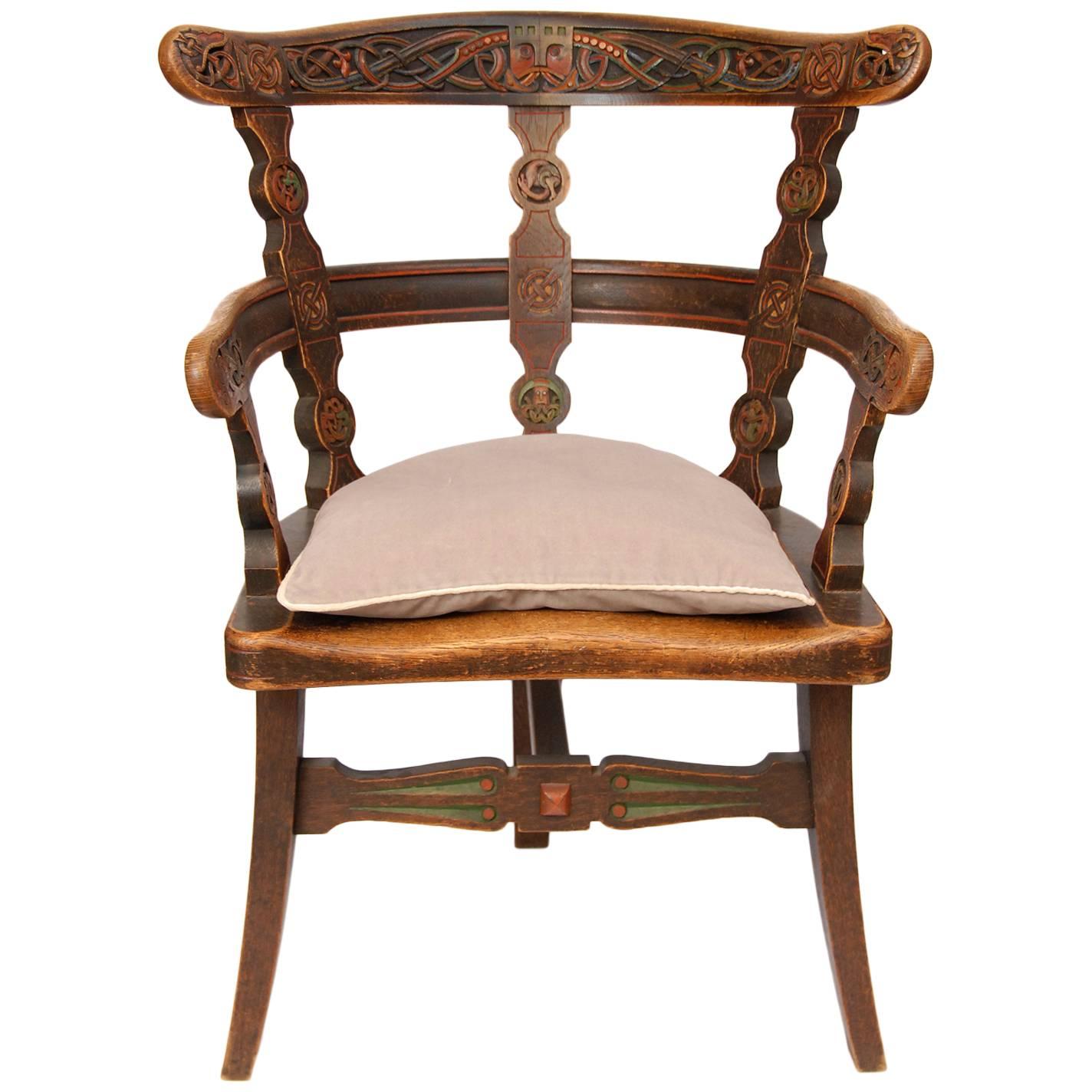 Early 20th Century Dragon Style Armchair For Sale