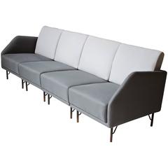 Finn Juhl for Bovirke Two-Tone Wool & Rosewood Sectional Sofa; circa 1953 3