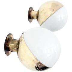 Vilhelm Lauritzen, Pair of Brass Wall Lights 12