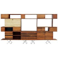 Unique Large-Scale Room Divider Credenza by Jorge Zalszupin